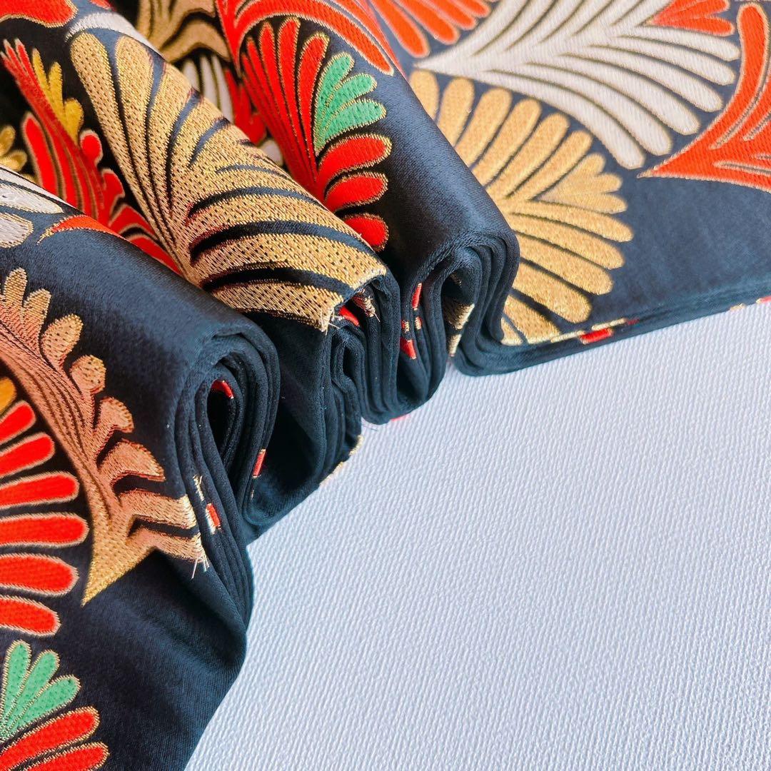 七五三　7歳　女の子　着物フルセット　小物セット　赤×黒♡すぐ着れます　5241