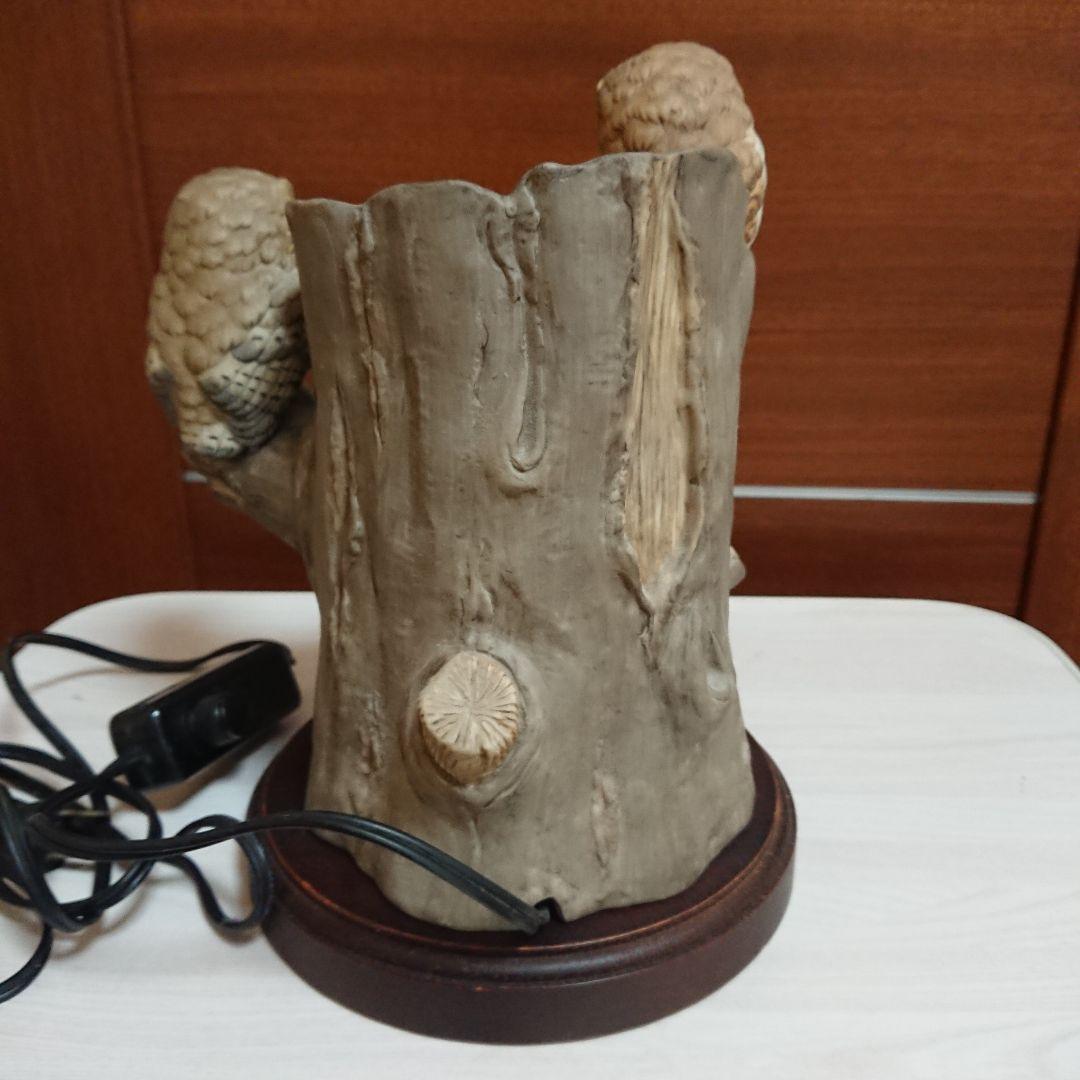 ふくろう ルームライト 陶器 ふくろうの森