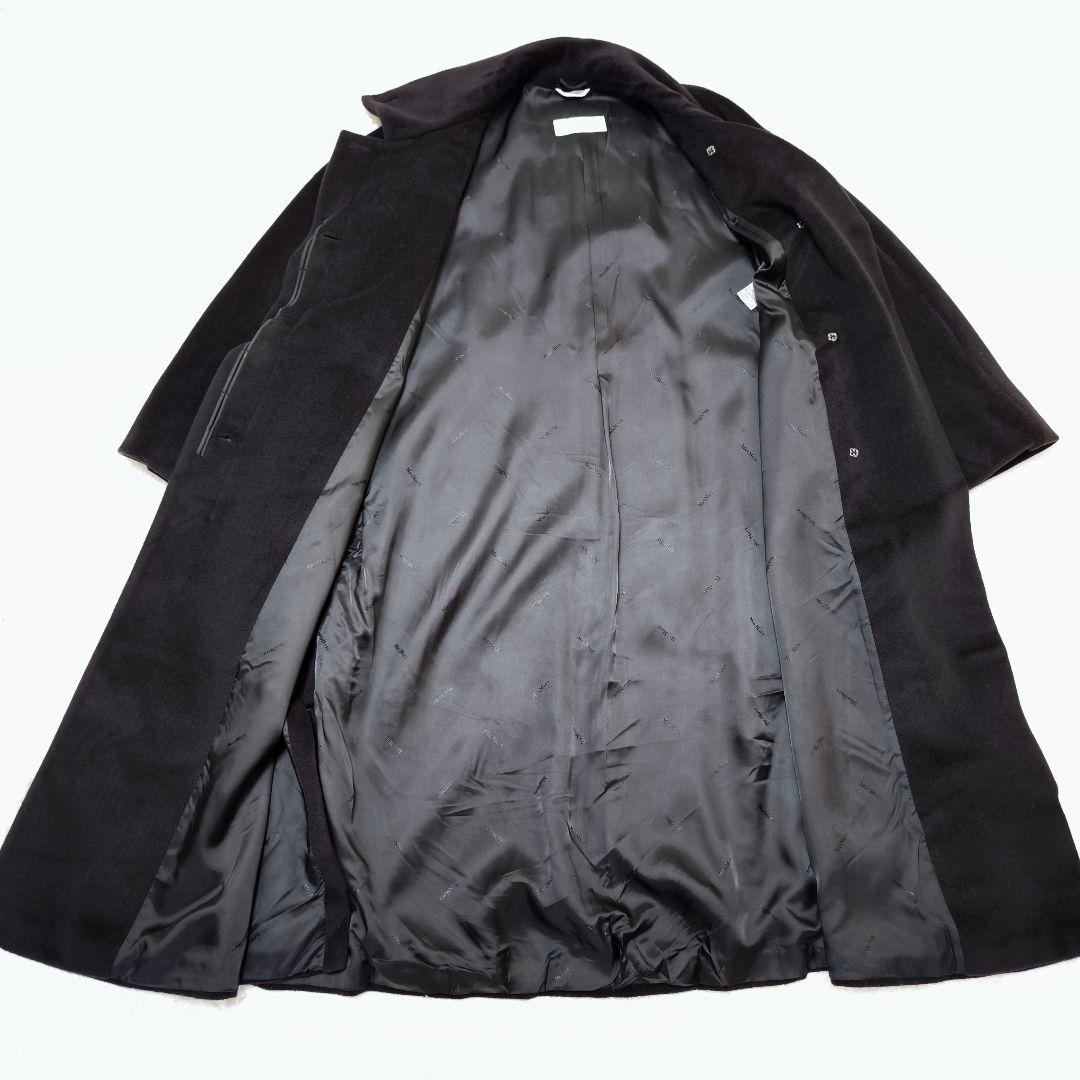 【美品】マックスマーラ MaxMara カシミヤ マキシ丈 ロングコート黒 40