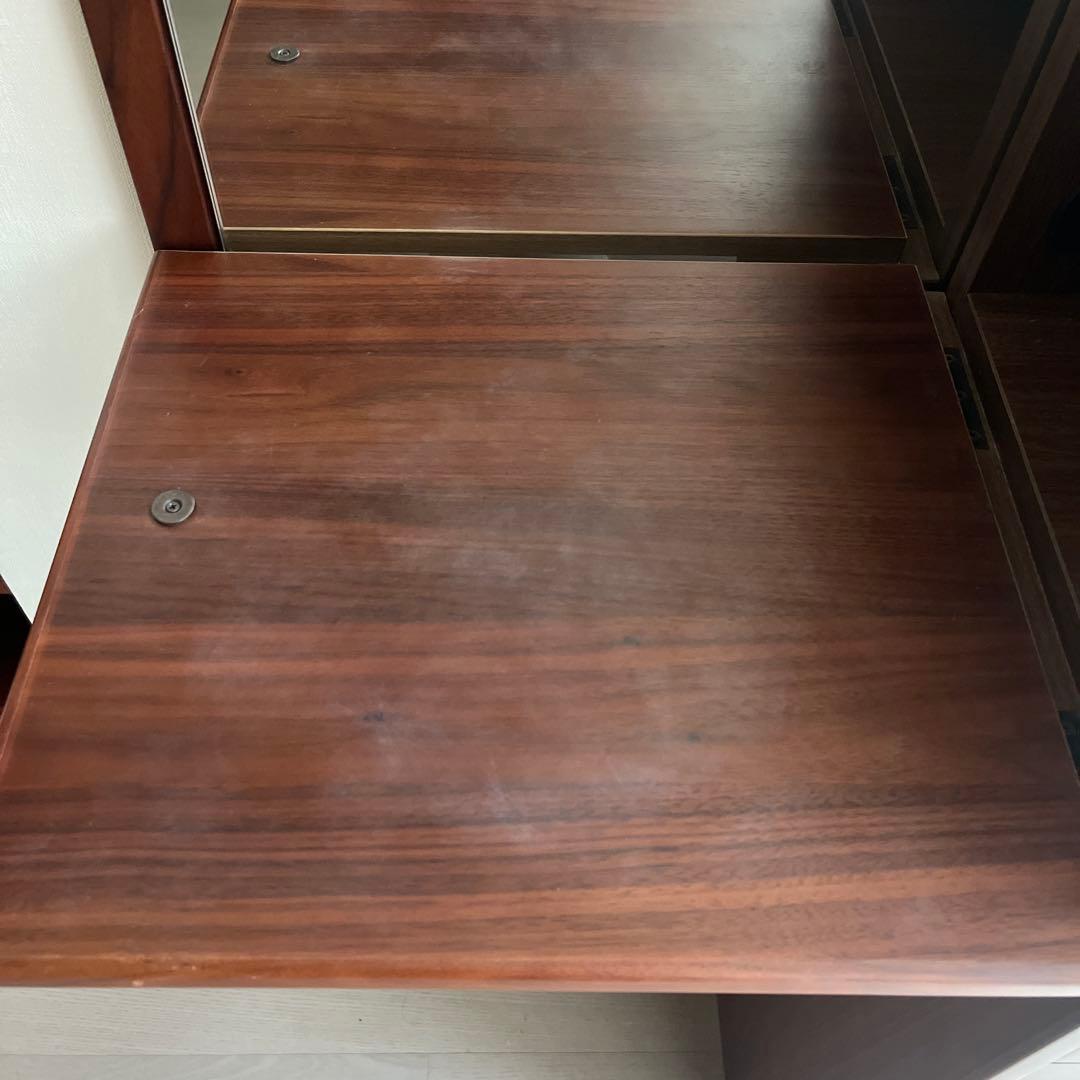 コンパクトスリム全身鏡付きドレッサー