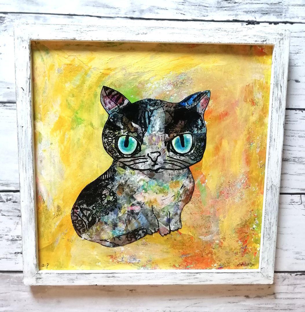 依頼者優先購入作品2　title「負けない猫」