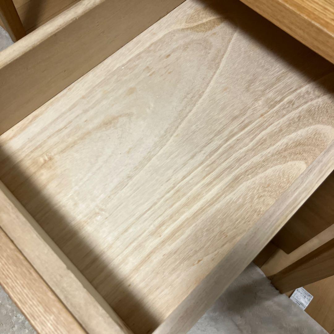 廃盤品 無印良品 オーク無垢材 デスク キャビネット セット