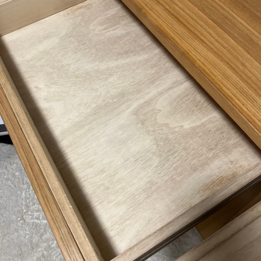 廃盤品 無印良品 オーク無垢材 デスク キャビネット セット