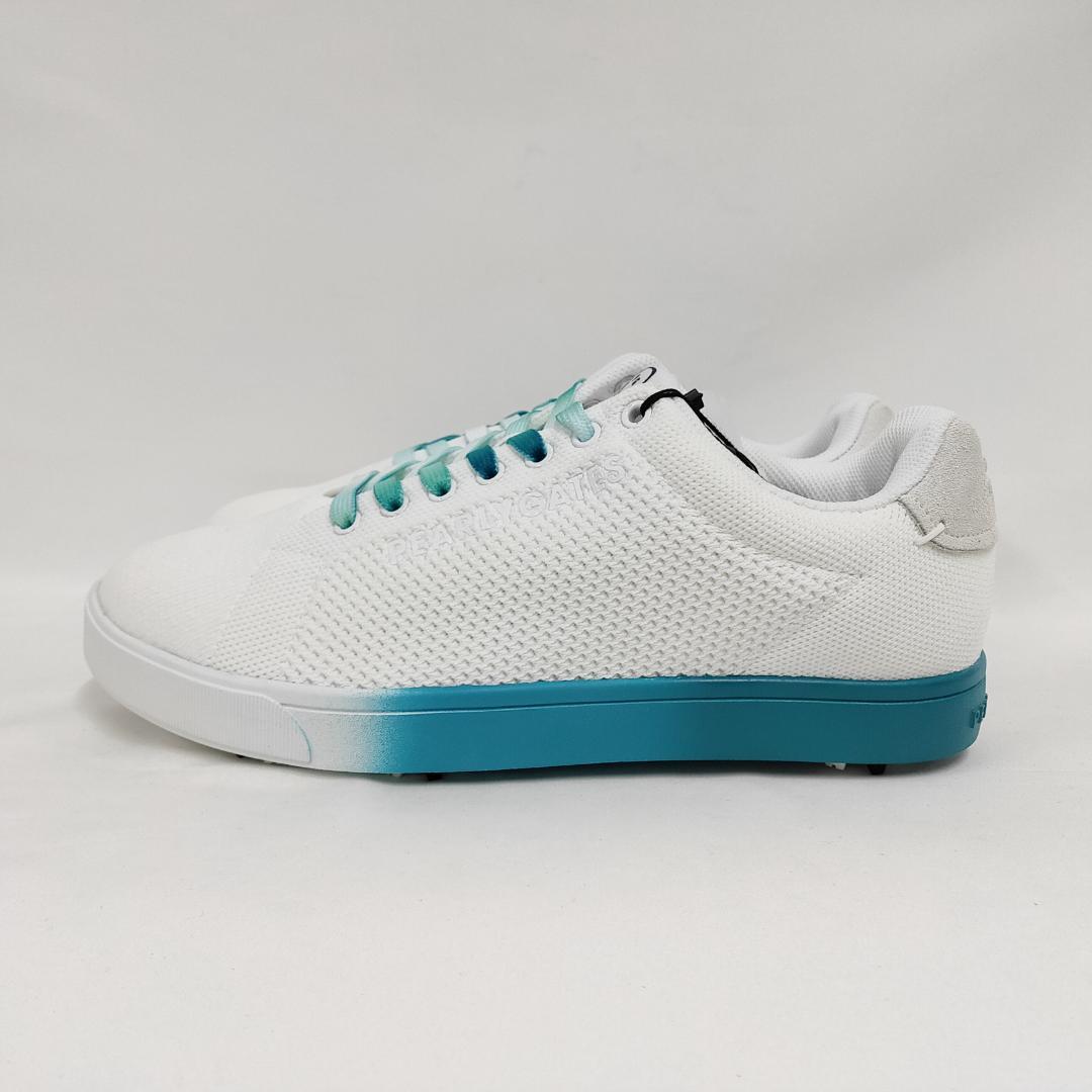 ○★新品未使用 パーリーゲイツ アンダイドニットゴルフシューズ ホワイト25cm