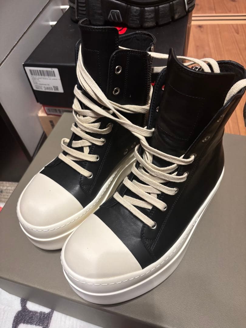 美品 リックオウエンス メガバンパー レザー Rick Owens ラモーンズ