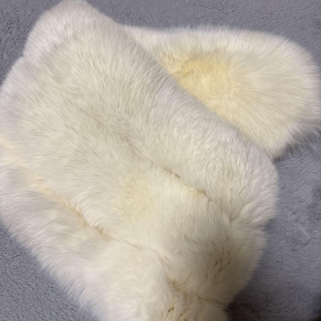 未使用　銀タグ　良色　サガフォックス　ショール　フォックスファー　成人式