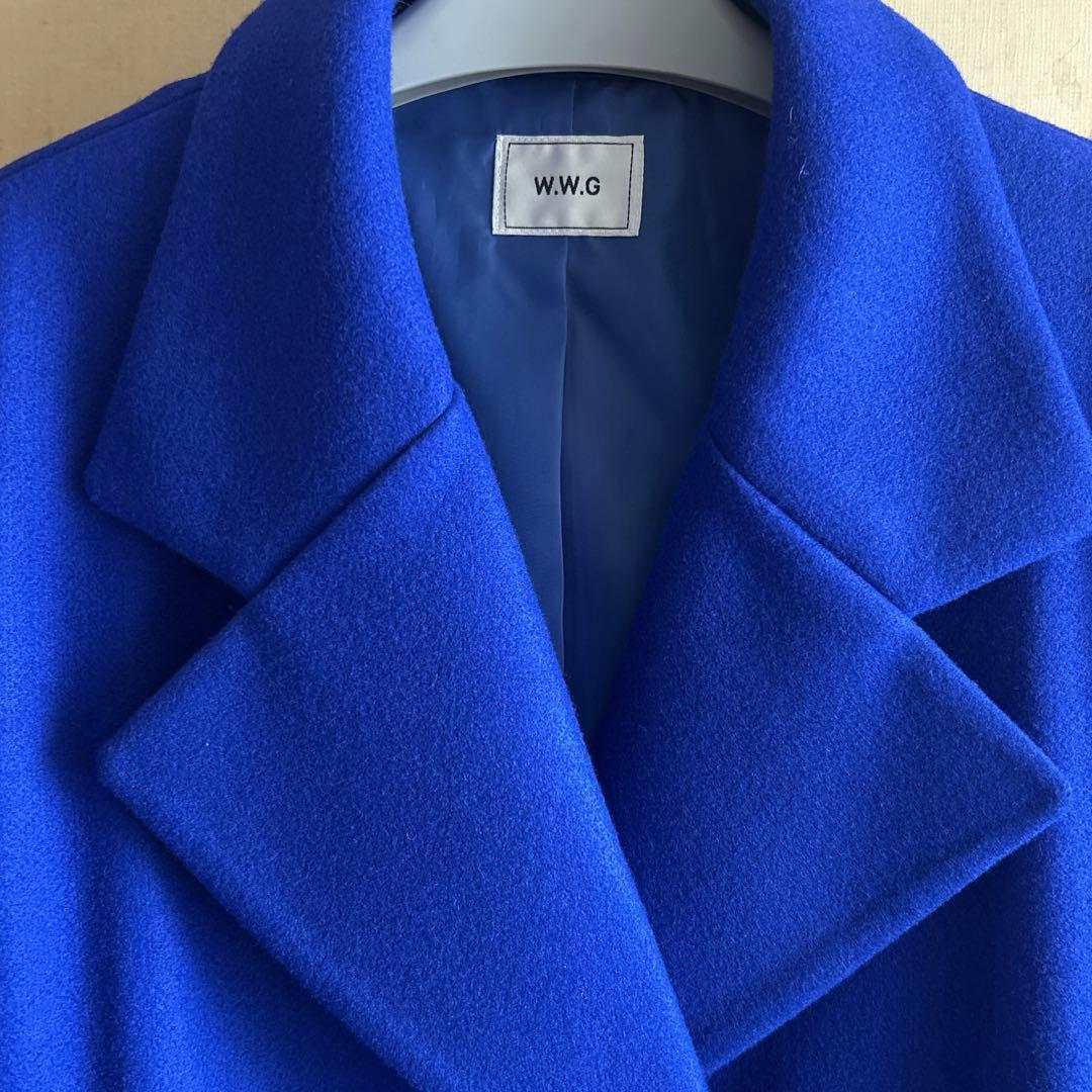 【WHO’S WHO gallery】ビッグテーラーコート ブルー フリーサイズ
