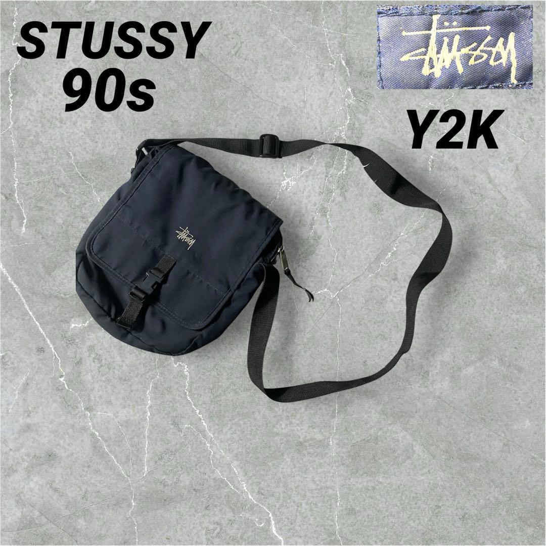 90s OLD STUSSY shoulder bag y2k 紺タグ