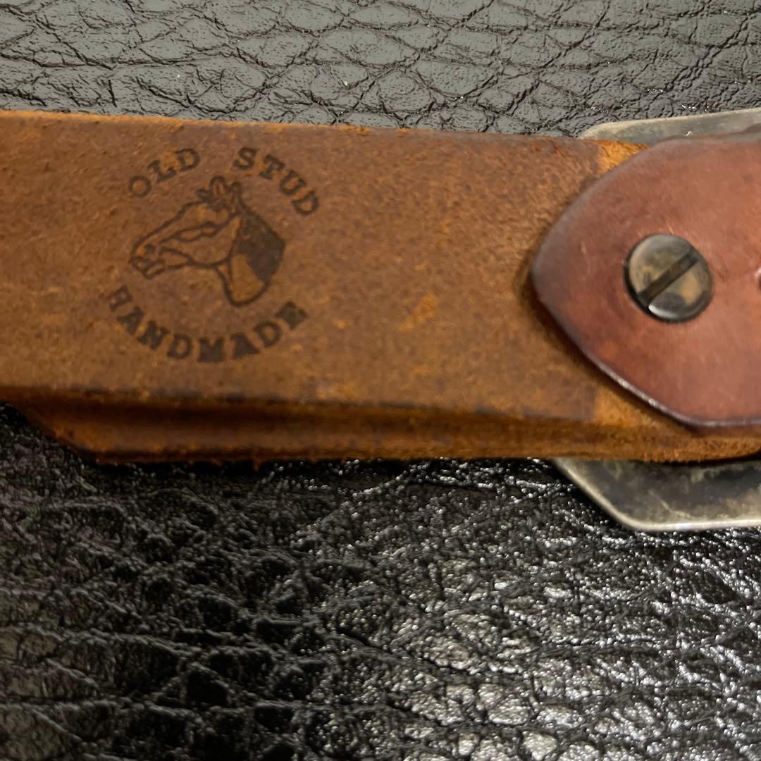OLD STUD スタッズベルト　ブラウン