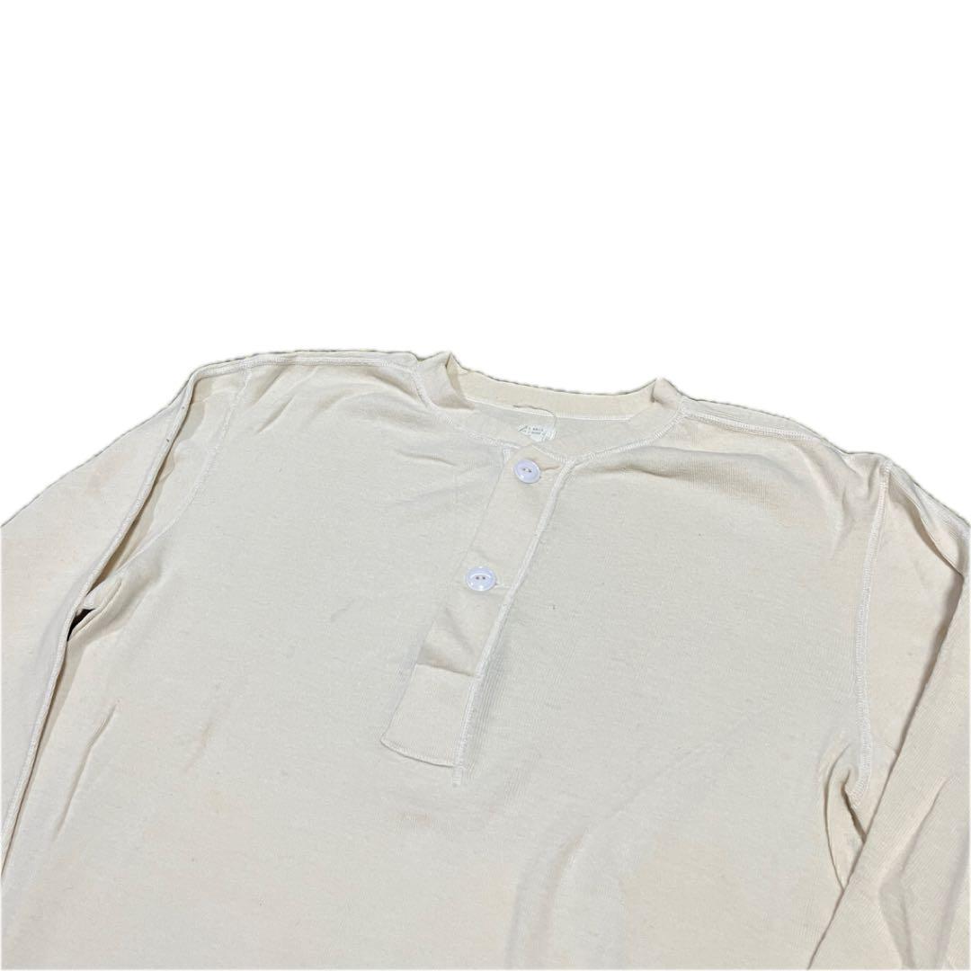 【70s】ヴィンテージ US ARMY サーマルシャツ ヘンリーネック L