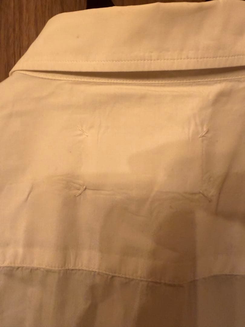 マルジェラ　ホワイト 42長袖シャツ 胸ポケット付き