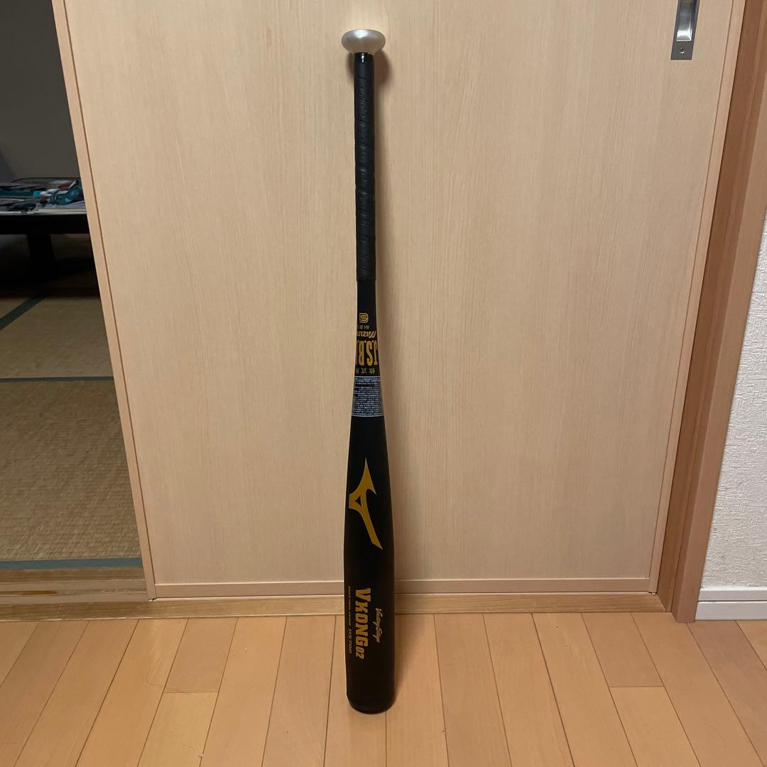 ミズノ　Vコング02 軟式バット　ブラック 84㎝　750g