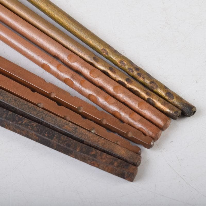 茶道具　古銅　菊鳥頭火箸　古鉄　火箸など　四種四組　C　8563