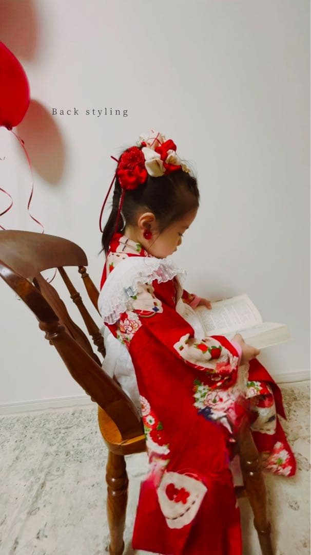 七五三　七五三髪飾り　ヘッドドレス　着物髪飾り　リメイク髪飾り　083