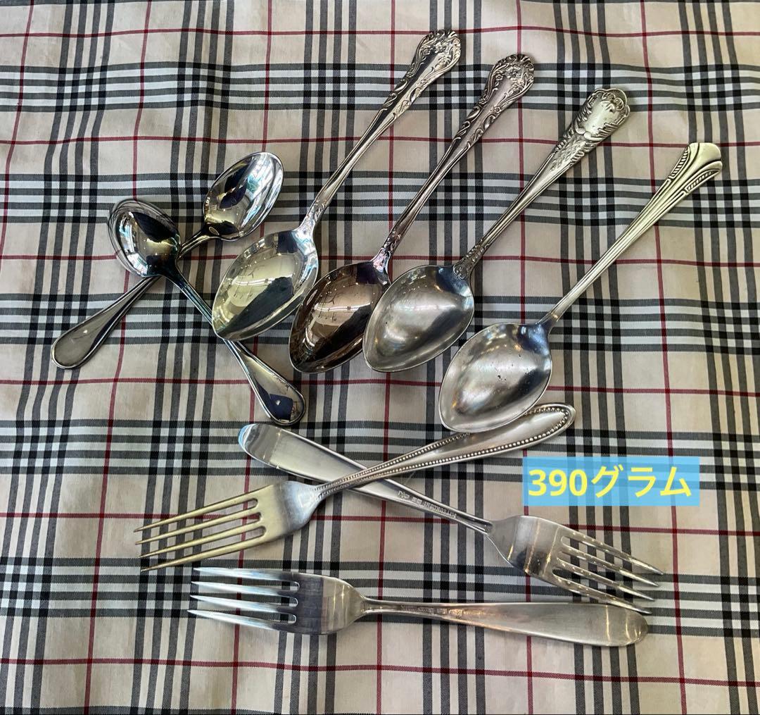 カトラリーセット　9点/390g 銀色　銀　シルバー　　1724