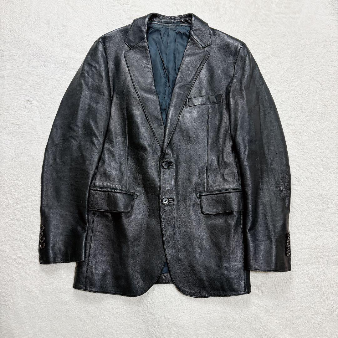 ユナイテッドアローズ 羊革 テーラードジャケット ラムレザー ブラック S