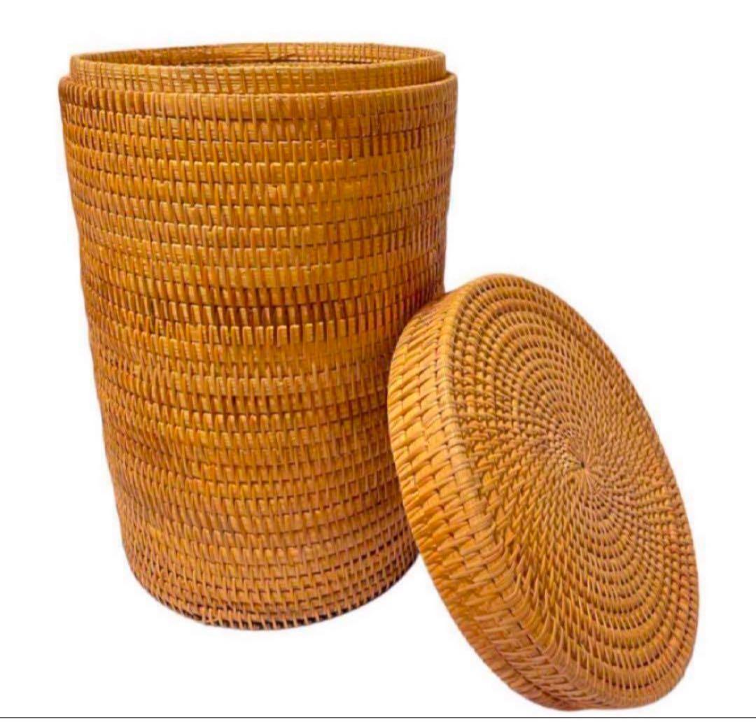 アタ バリ雑貨 輸入品 収納 輸入 かご 籠 筒 伝統 高級 インテリア