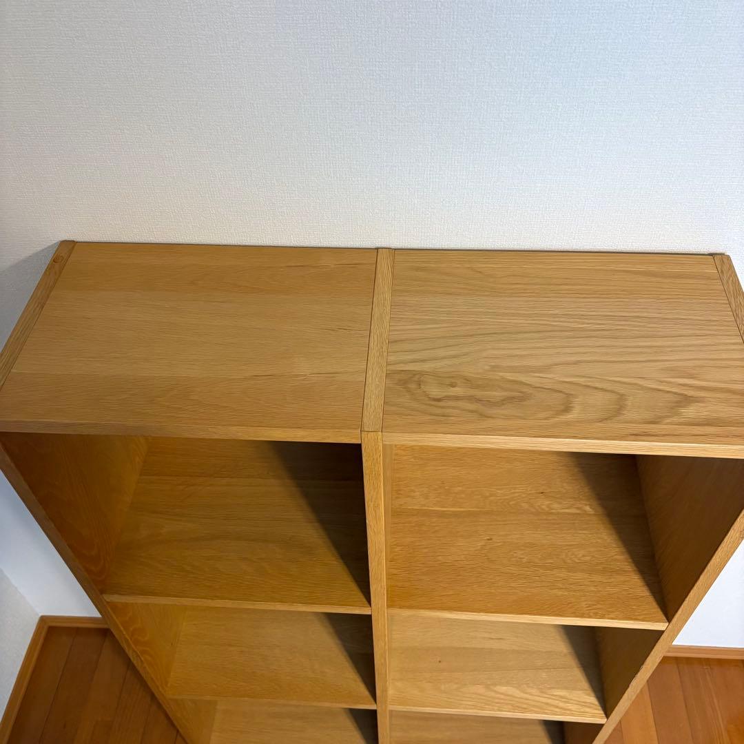 MUJI 無印良品 スタッキングシェルフセット・３段×２列・オーク材