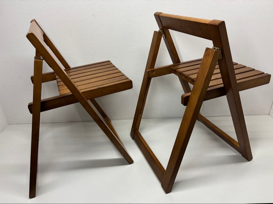 木製 折り畳み椅子 フォールディングチェア 折り畳み式 木製チェア 2脚