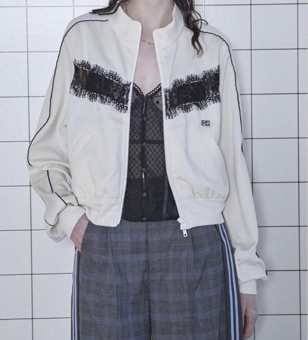 レースドッキングジャージトップス