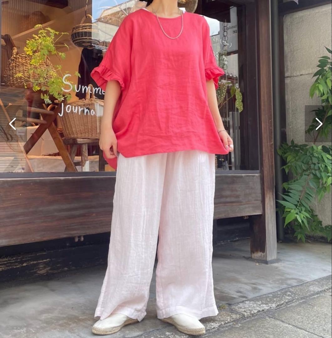 完売　journal standard luxe フレンチリネンフリルTOP