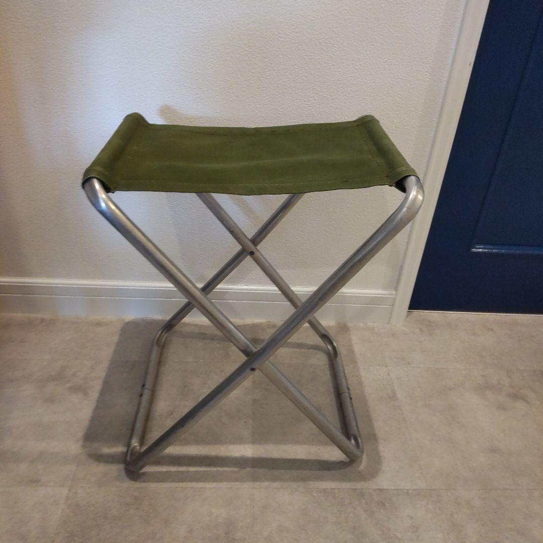 ビンテージ フォールディングチェア スツール 軍物 希少!!