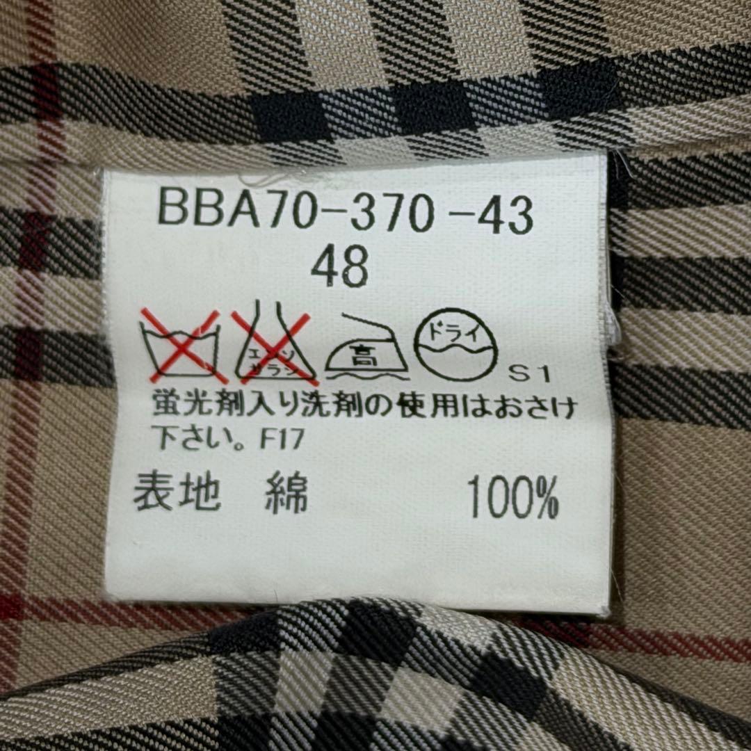 バーバリーロンドン　トレンチコート　ノバチェック　千鳥格子　ベルト　日本製　48