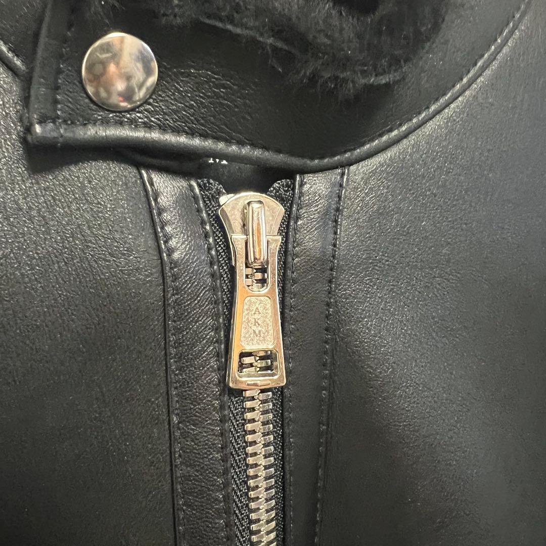 美品【AKM】スパニッシュストレートムートン　シングルライダース　サイズS