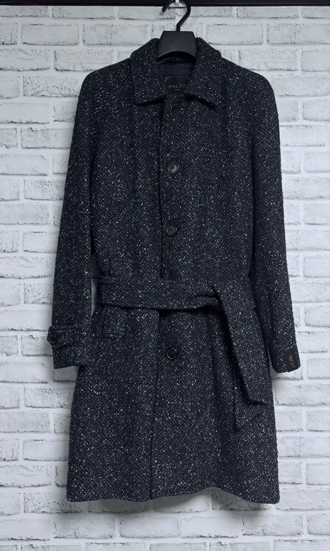 【最終価格】定価12万 Paltò BARTOLOMEO ベルテッドコート 46