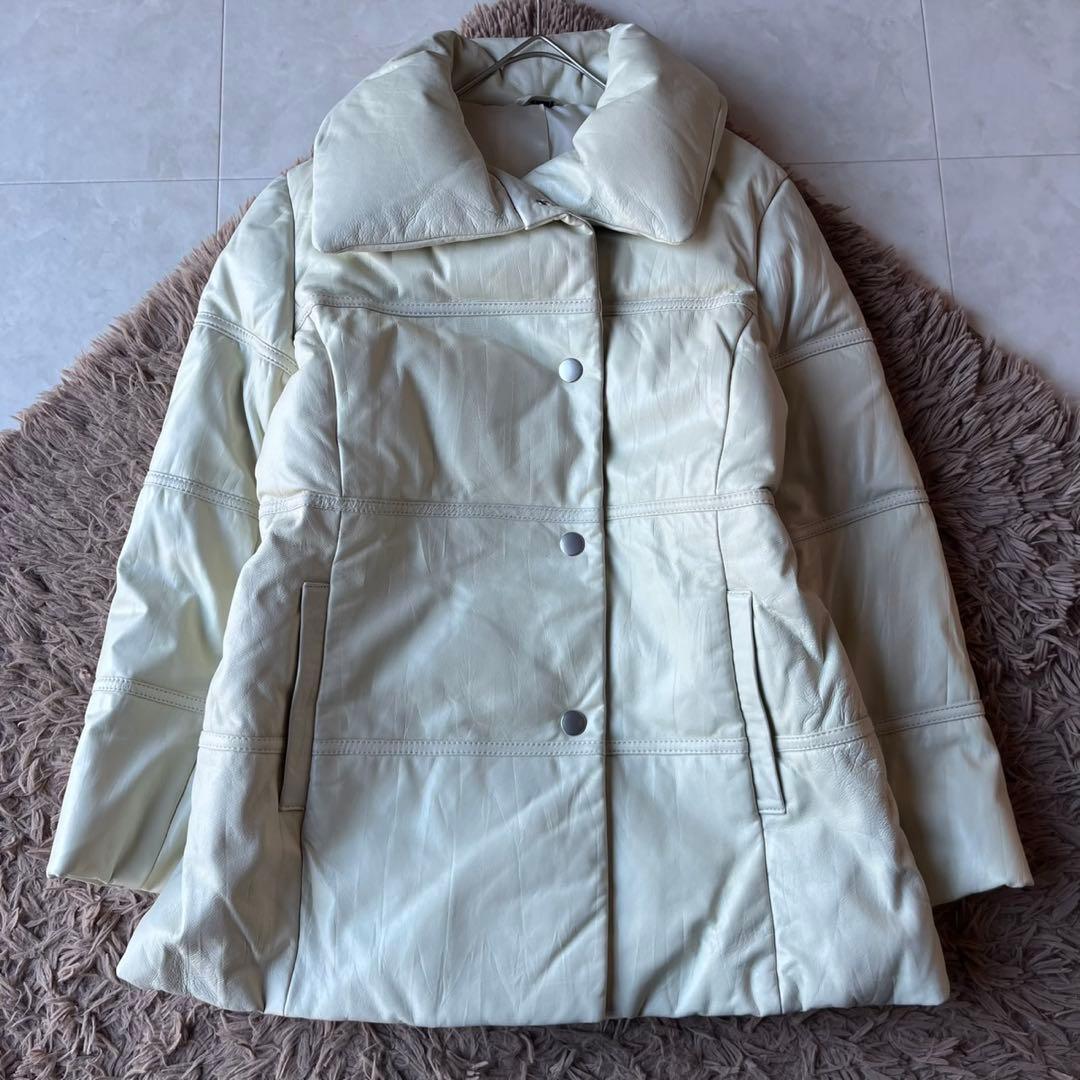 美品 Captious Person 羊革 ラムレザー ダウンコート L