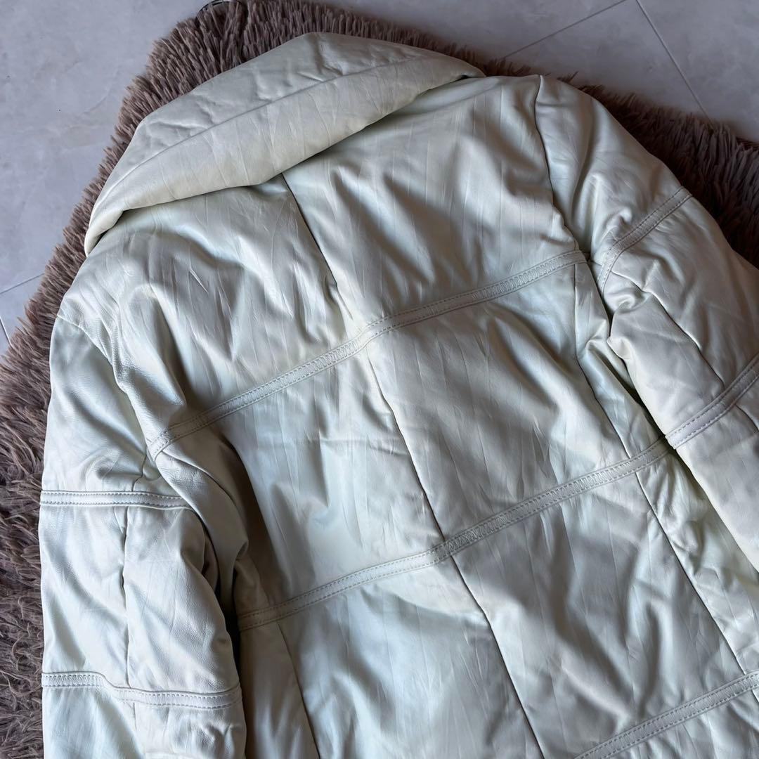 美品 Captious Person 羊革 ラムレザー ダウンコート L