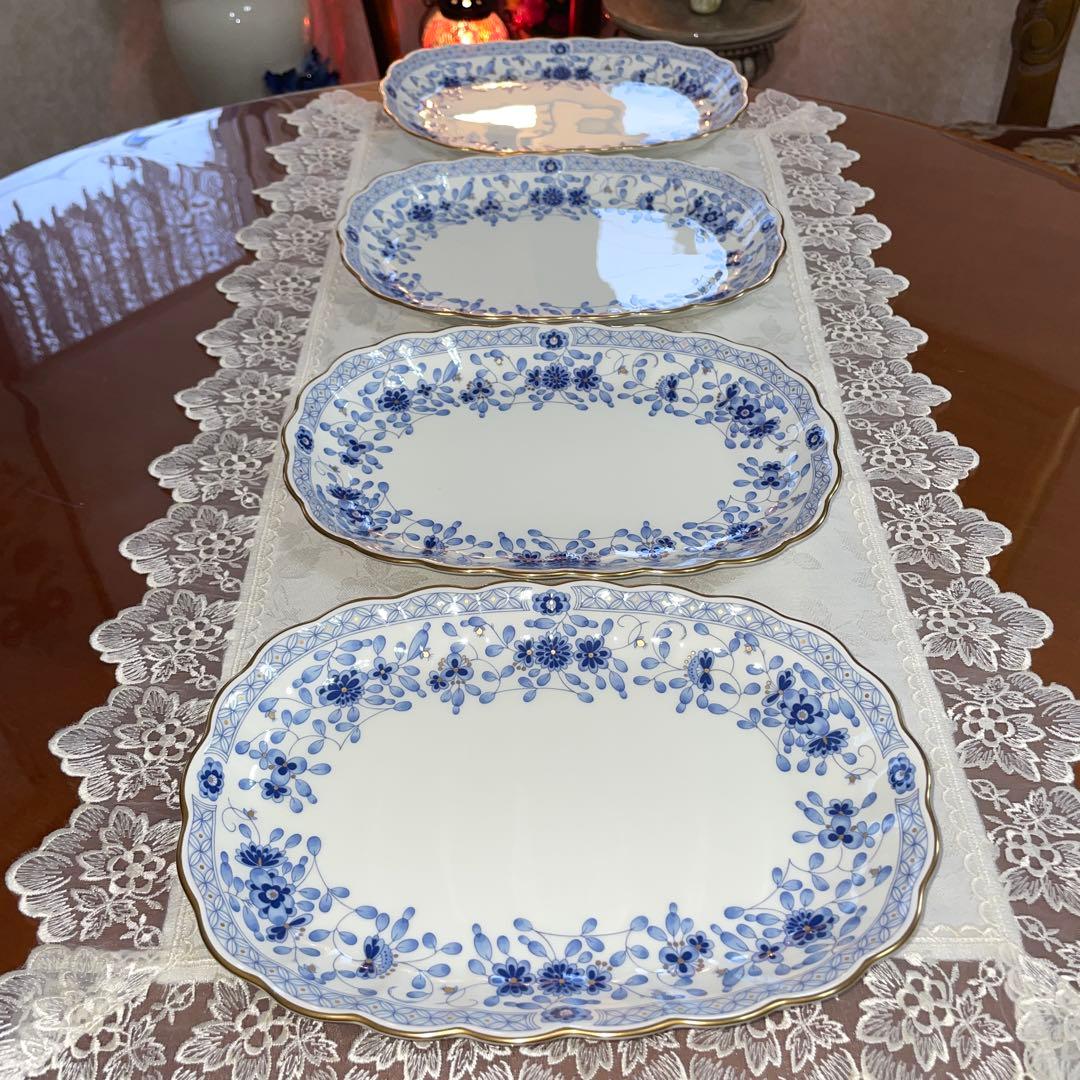 ナルミ　ミラノ　楕円皿　大皿　プレート　4枚セット　未使用