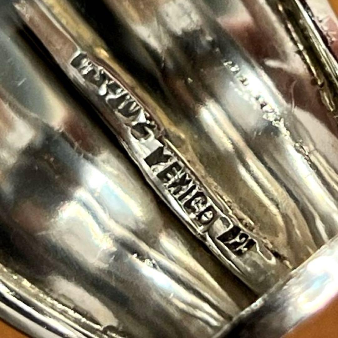 メキシコ ヴィンテージ シルバー モダン ヘビー カフ バングルMEX 925