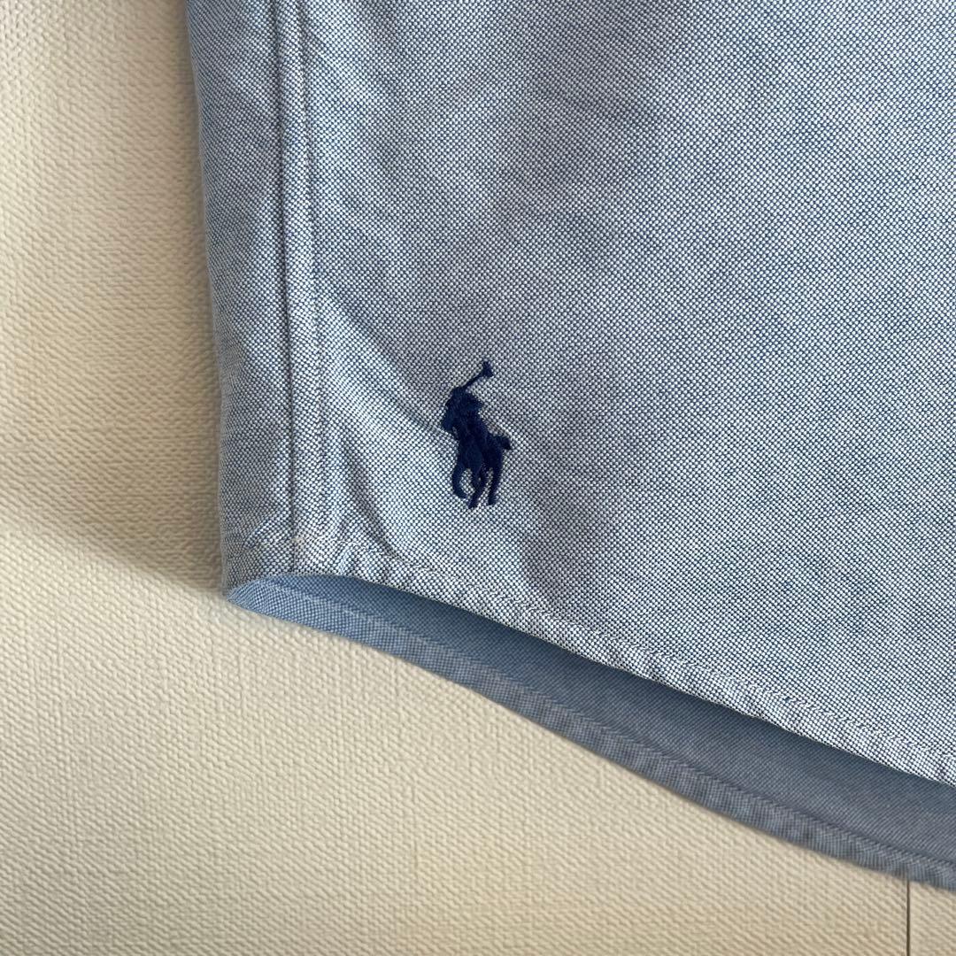 【超レア◆未使用級◆現行QR裾ポニー】ラルフローレンBDシャツ◆サックスブルー◆