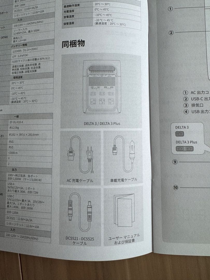 EcoFlow DELTA 3 PLUS エコフロー　デルタ3プラス
