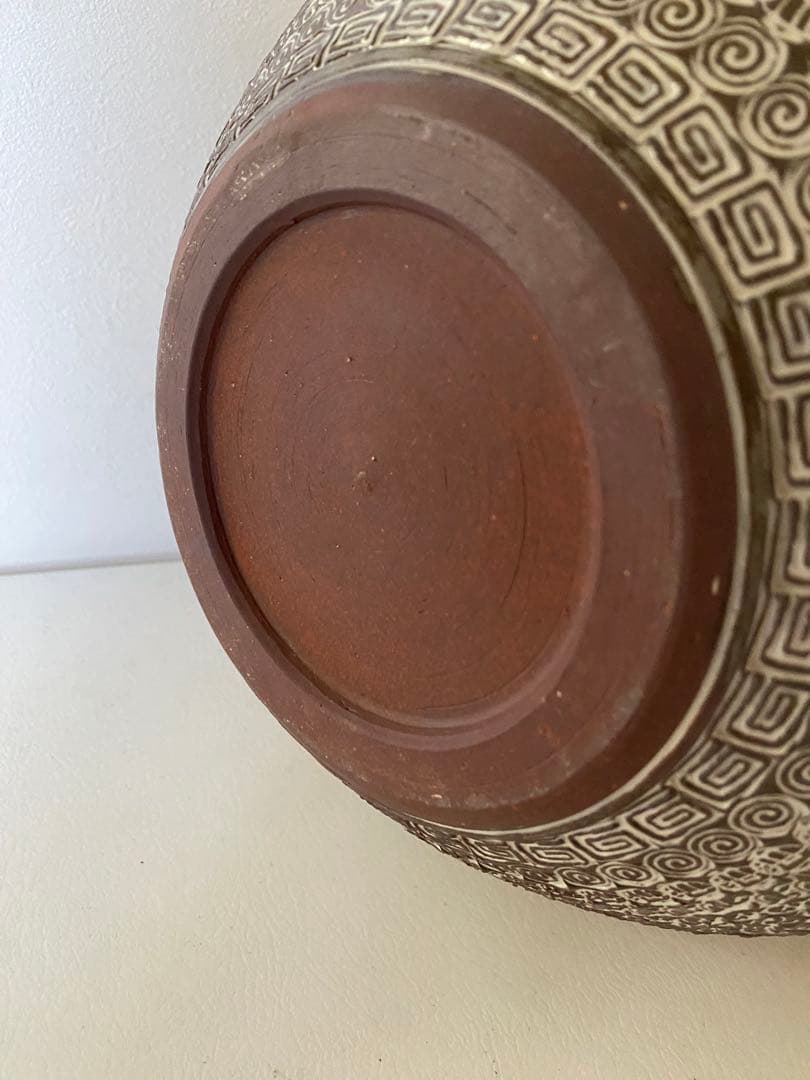 花器　陶器　三島焼　花瓶　印花模様　工芸品