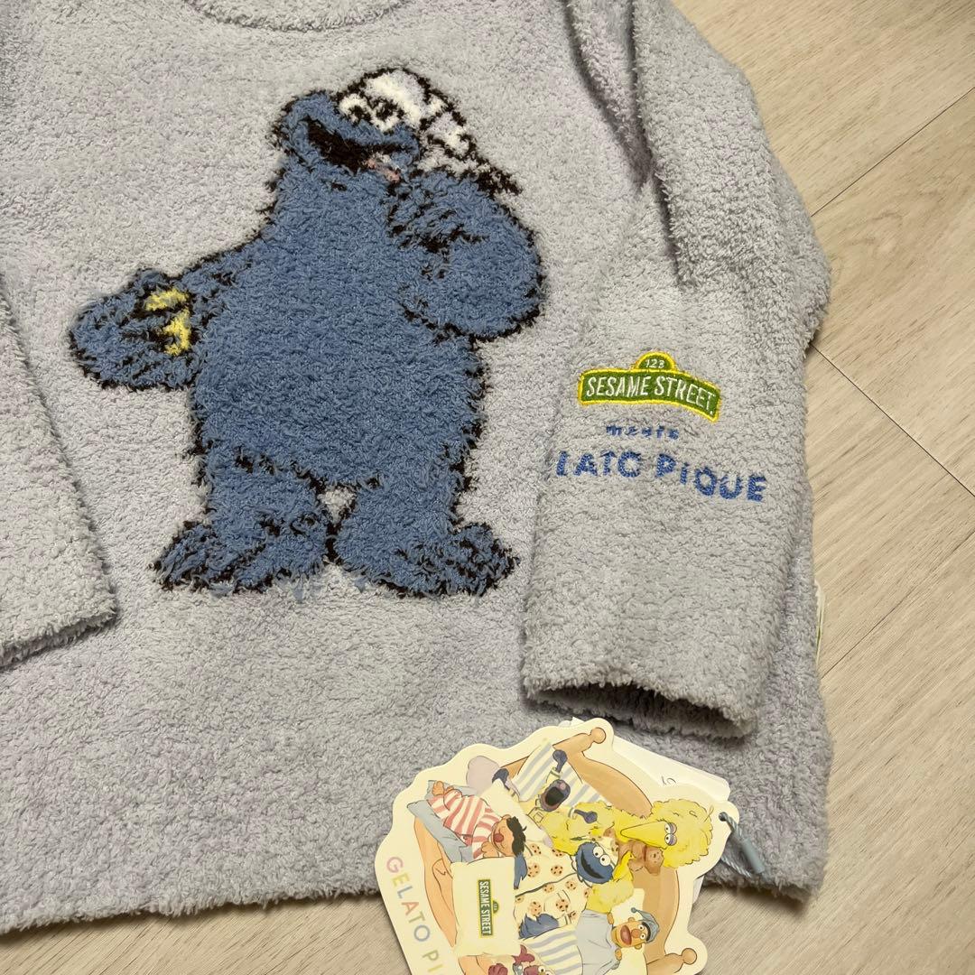 新品タグ付きジェラートピケ　110〜120セサミクッキーモンスター