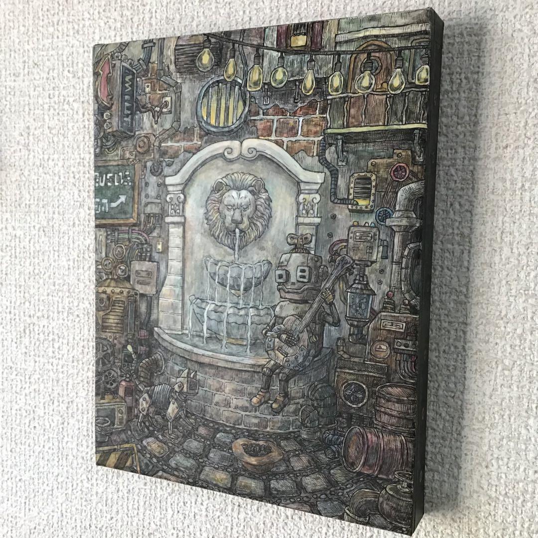 【原画】「お気に入りのあの場所で」 ペン 水彩画