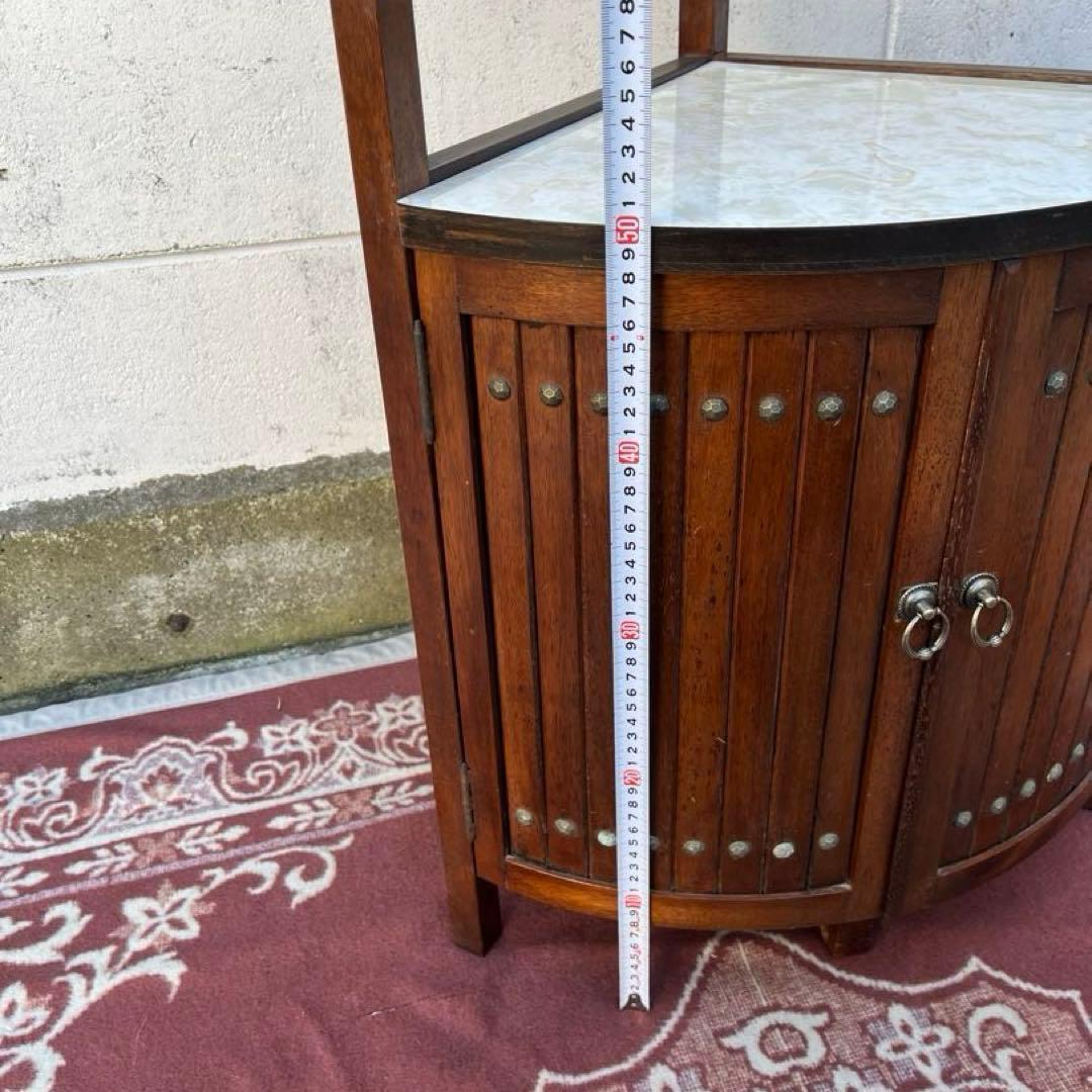 古家具ビンテージ品◾️karimoku カリモク 木製棚 飾り棚 ディスプレイ台