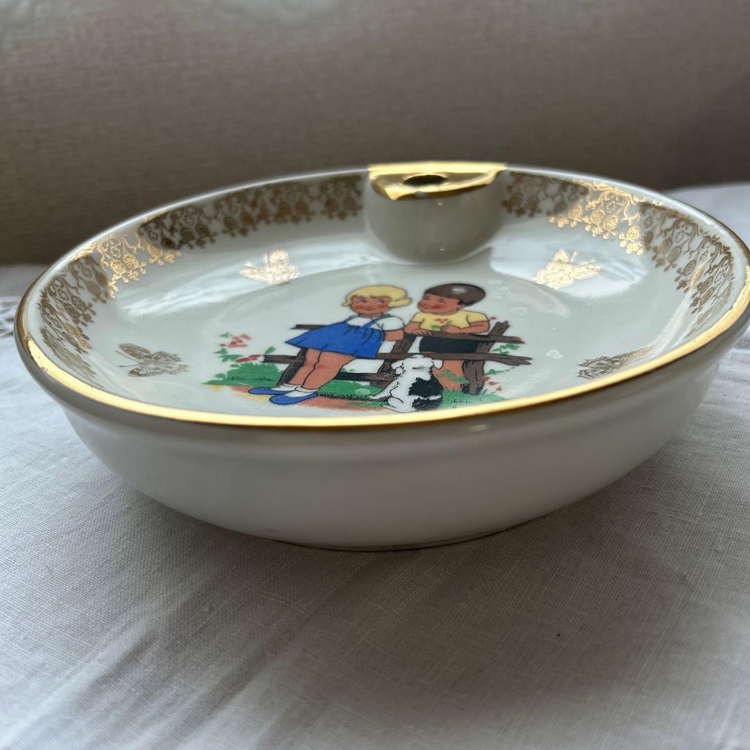 リモージュ　子供キッズ柄　プレート皿3枚セット　フランスアンティーク