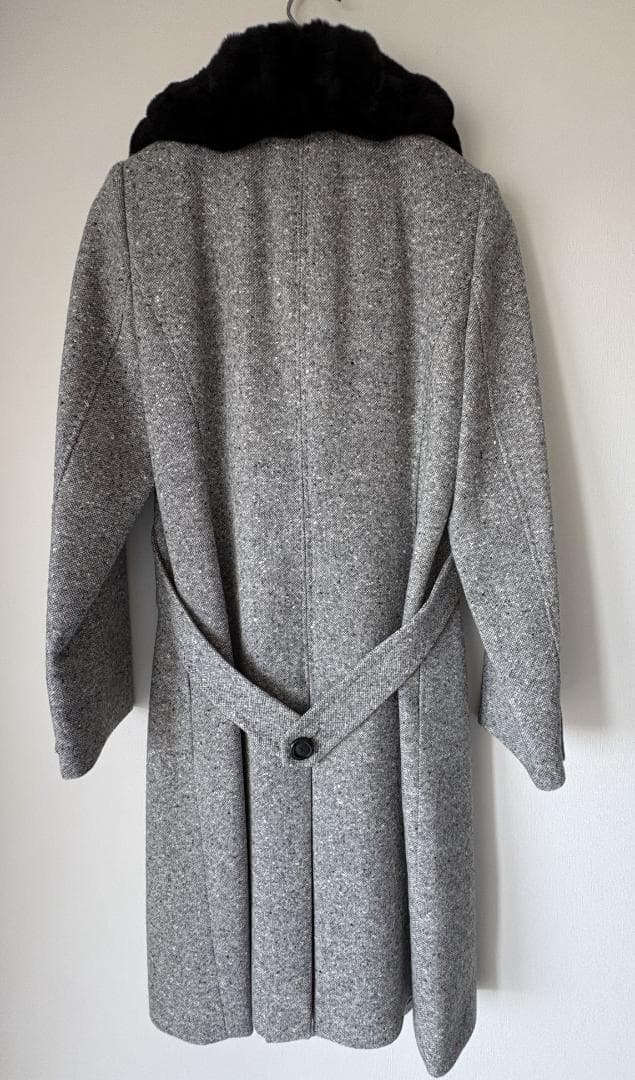 Leilian カシミア混　ヌートリアファー　コート　サイズ９