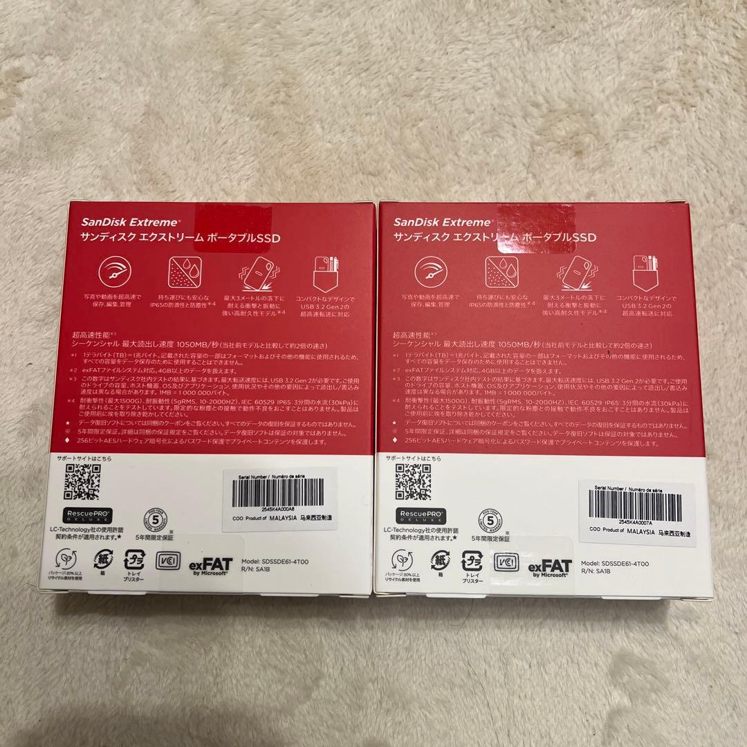 【新品未開封】SanDisk SDSSDE61-4T00-J25 × 2個セット