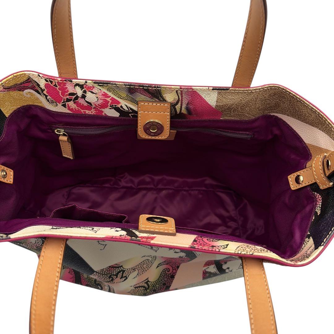 新品未使用 エトロ 2way トートバッグ ペイズリー ピンク 斜め掛 A4不可