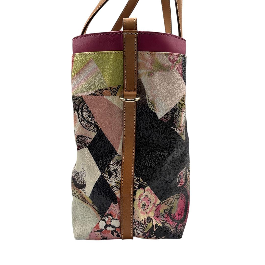 新品未使用 エトロ 2way トートバッグ ペイズリー ピンク 斜め掛 A4不可