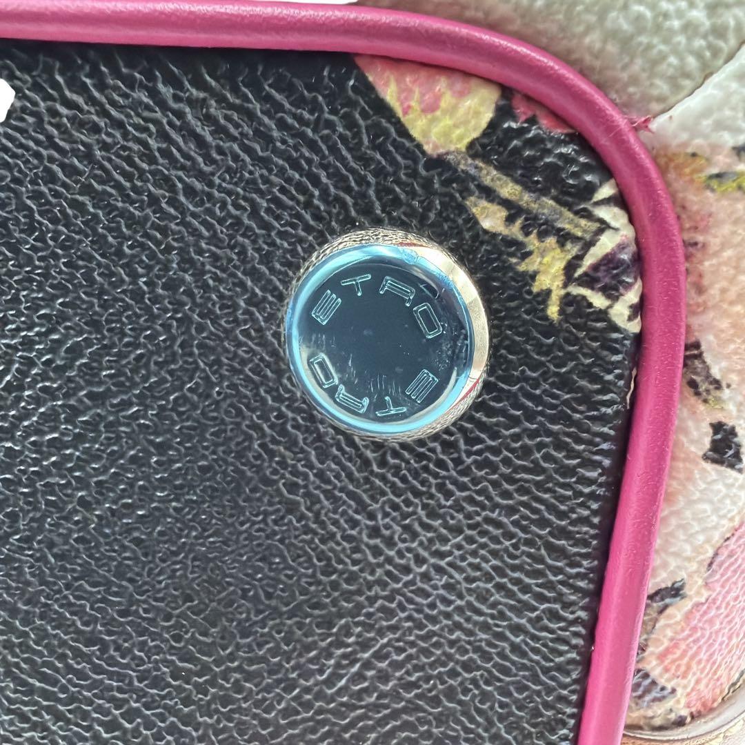 新品未使用 エトロ 2way トートバッグ ペイズリー ピンク 斜め掛 A4不可