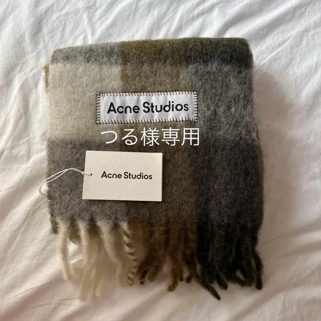 つる Acne Studios チェックマフラー ca0084