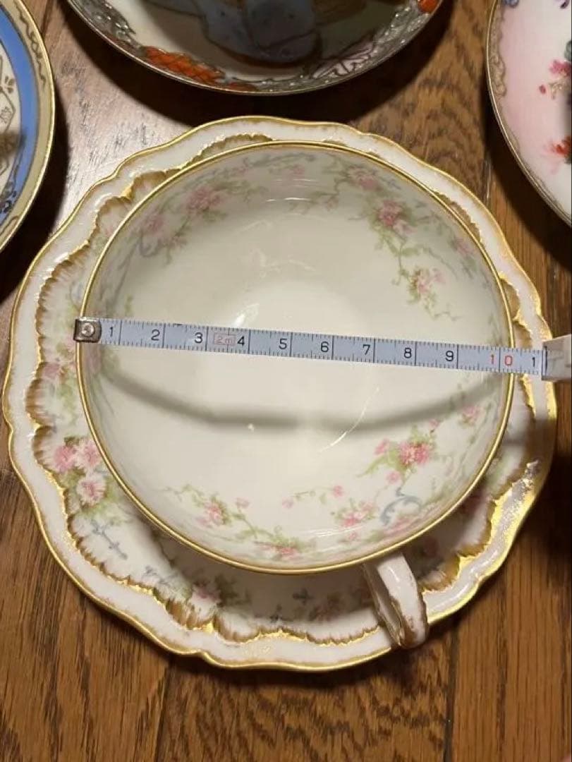 リモージュ　アビランド　ぼかし金彩 フラワー カップ＆ソーサー