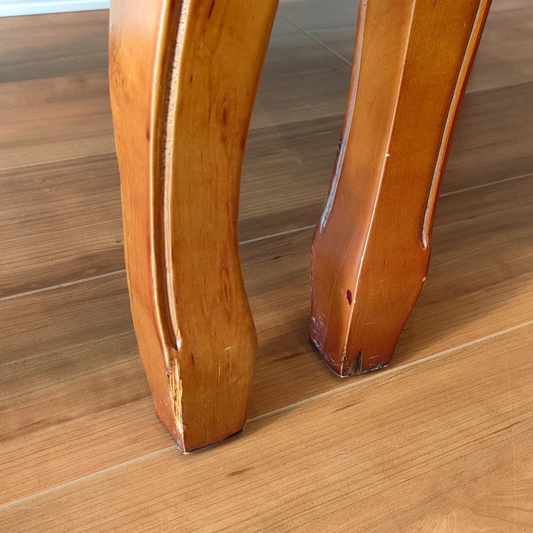 アンティーク　合皮チェア　ダイニングチェア　2脚セット