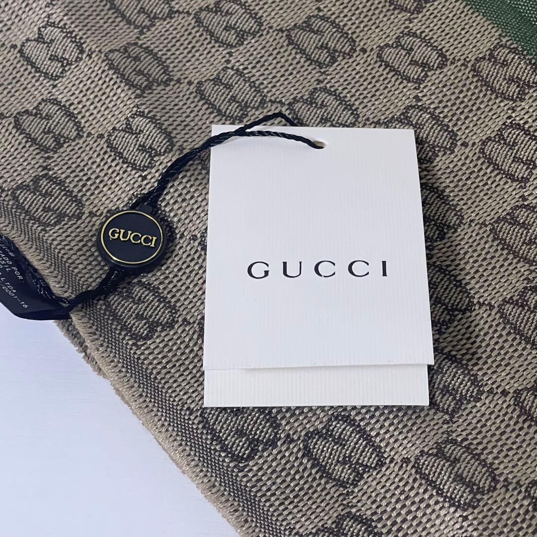 タグ付き GUCCI マフラー GGパターン