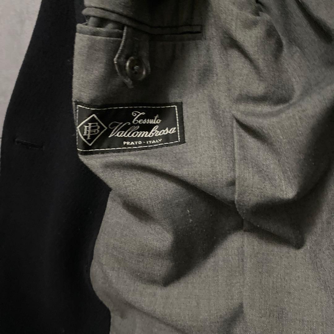 archive ダブル チェスターコート カシミヤ混 black M